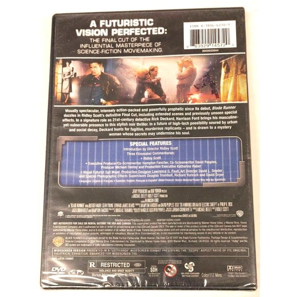 Blade Runner The Final Cut DVD New Sealed Harrison Ford Sci-Fi Movie - Picture 2 of 2